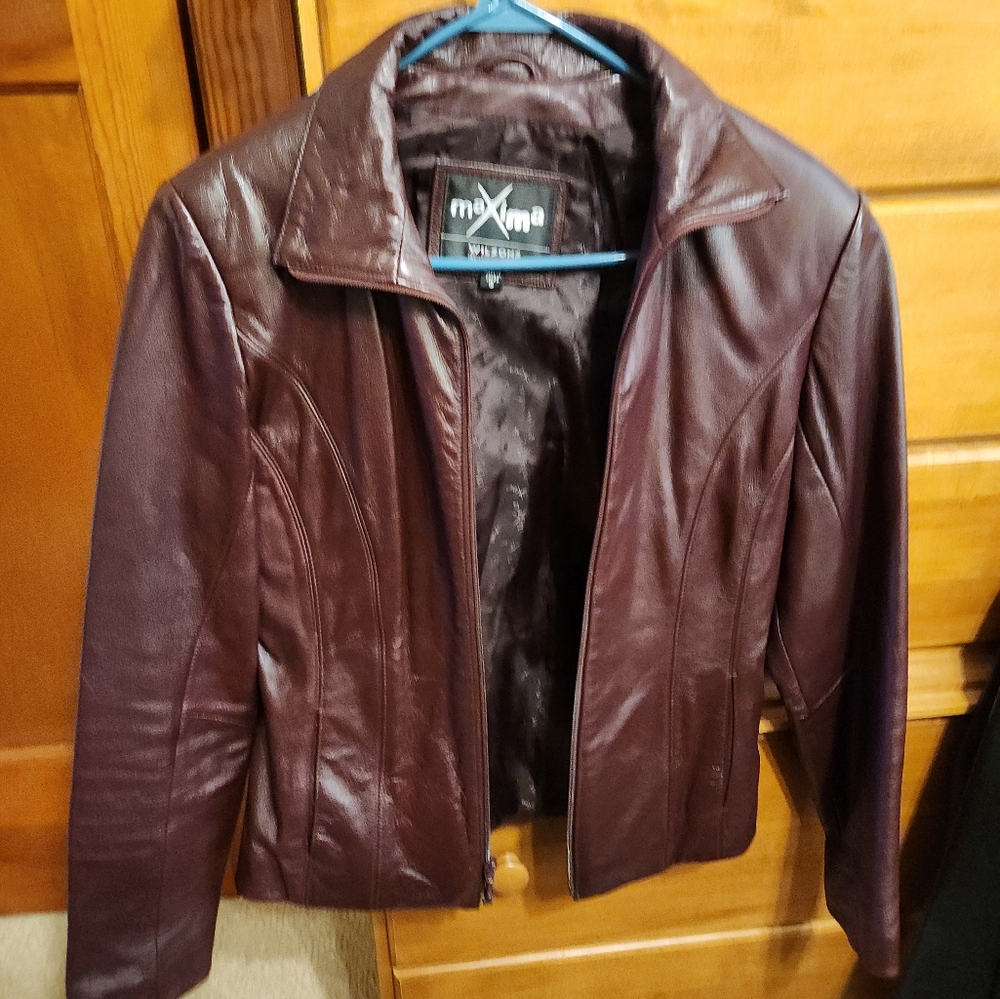 Maxima Women's Leather Jacket - Deep Brown